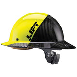 Hard Hat DAX FIFTY50 Yellow and Black Carbon Full Brim HDF50C-19HC