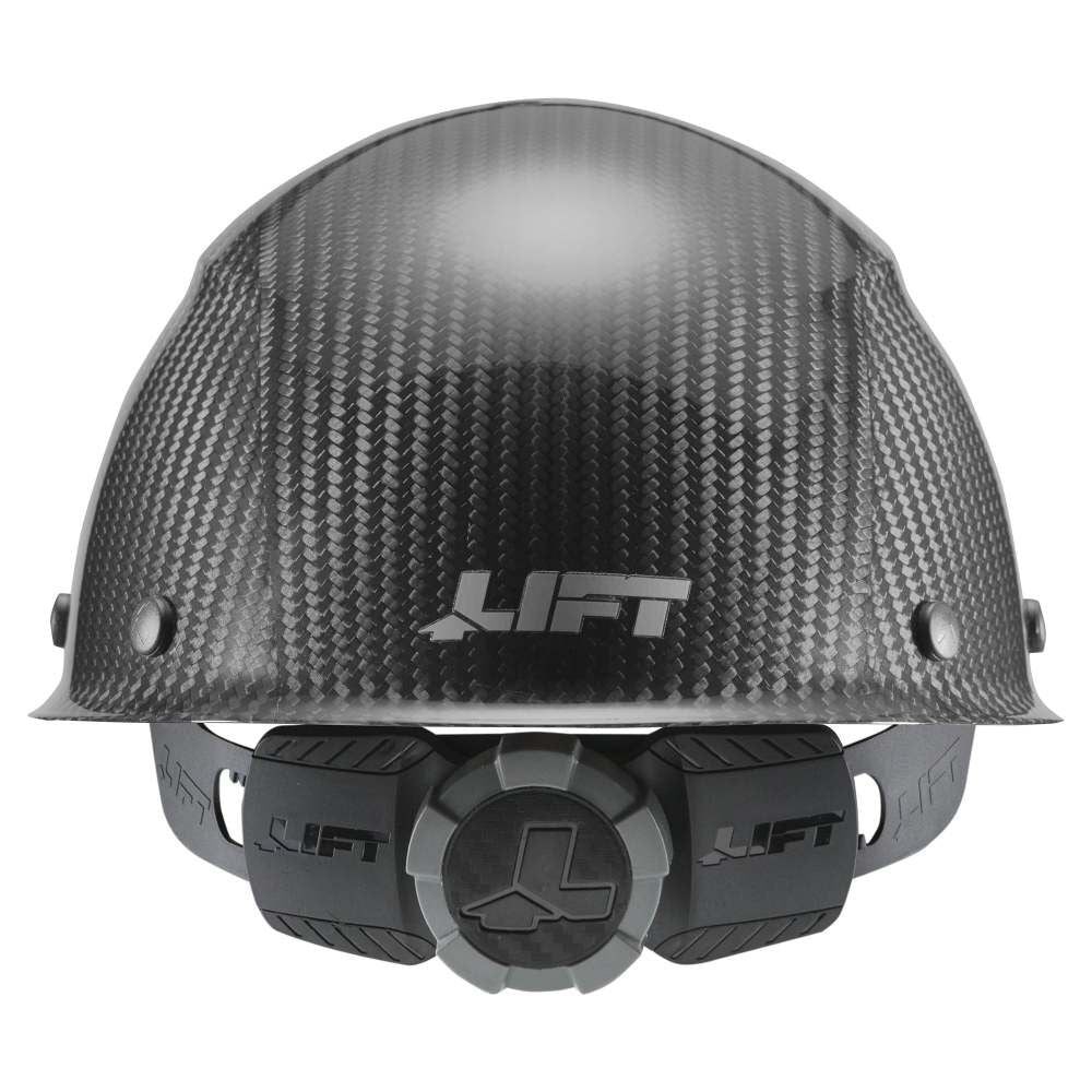 Hard Hat DAX Gloss Black Carbon Fiber Cap Style HDCC-17KG