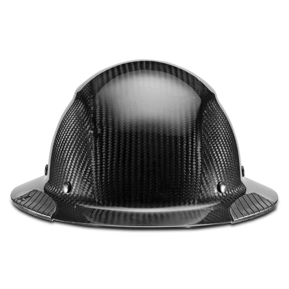 Hard Hat DAX Gloss Black Carbon Fiber Full Brim HDC-15KG