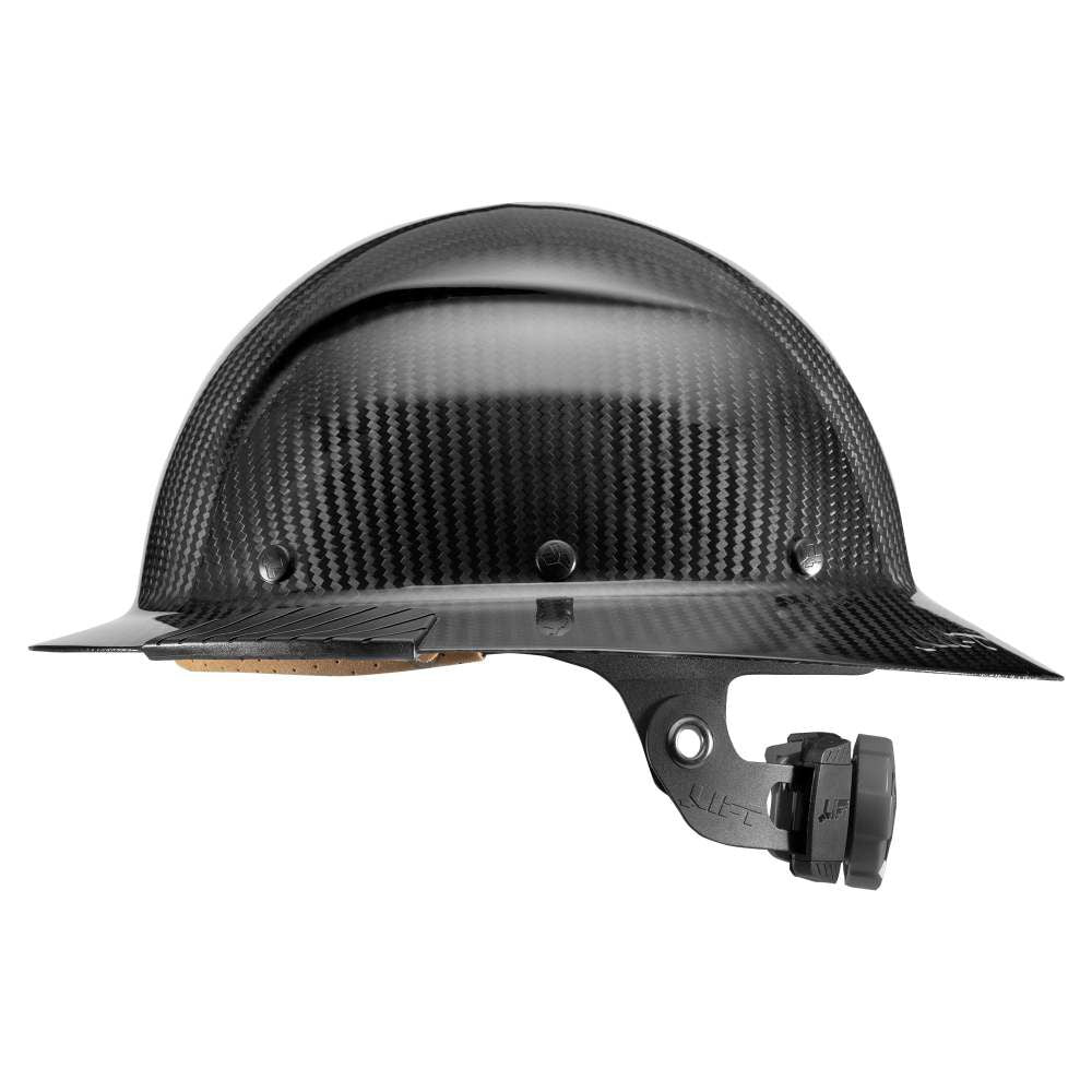 Hard Hat DAX Gloss Black Carbon Fiber Full Brim HDC-15KG