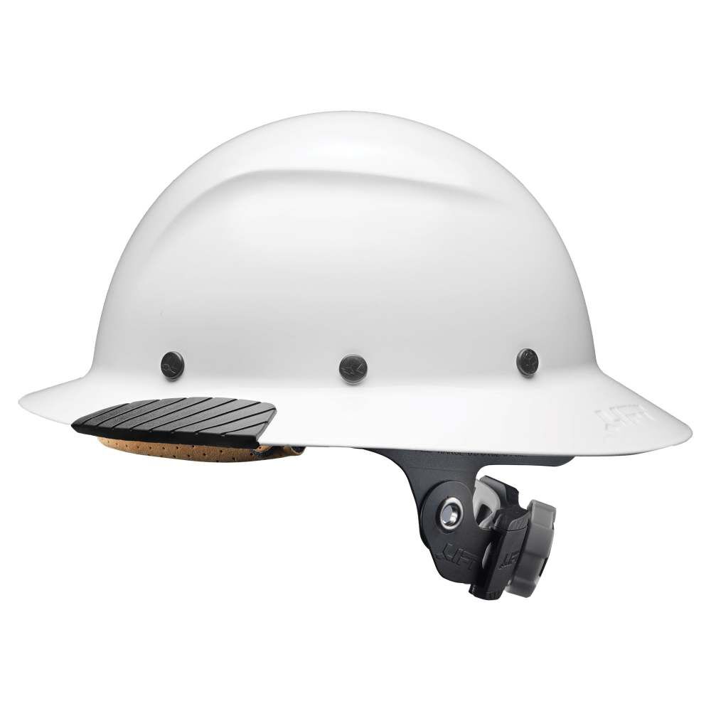 Hard Hat DAX Gloss White Fiber Resin Full Brim HDF-15WG