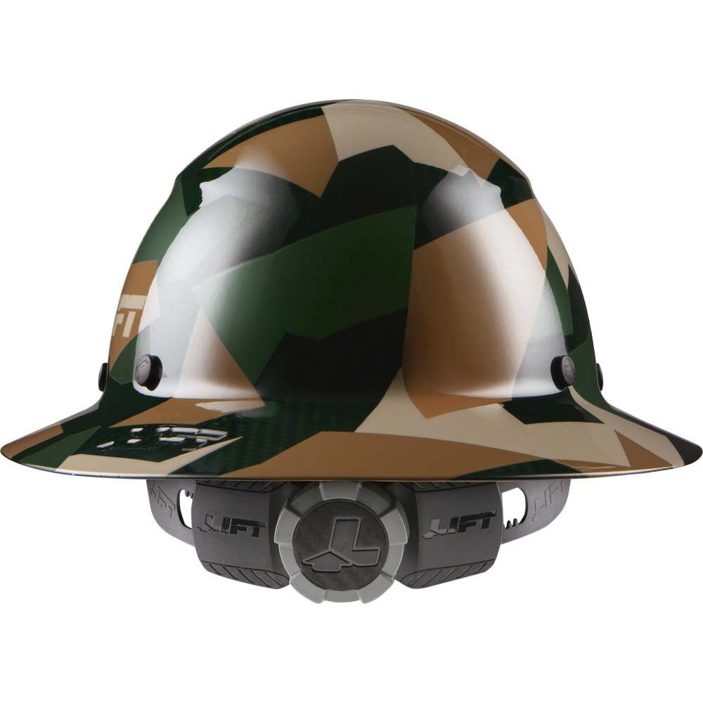 Hard Hat DAX Jungle Camo Carbon Fiber Full Brim HDC-20CJ