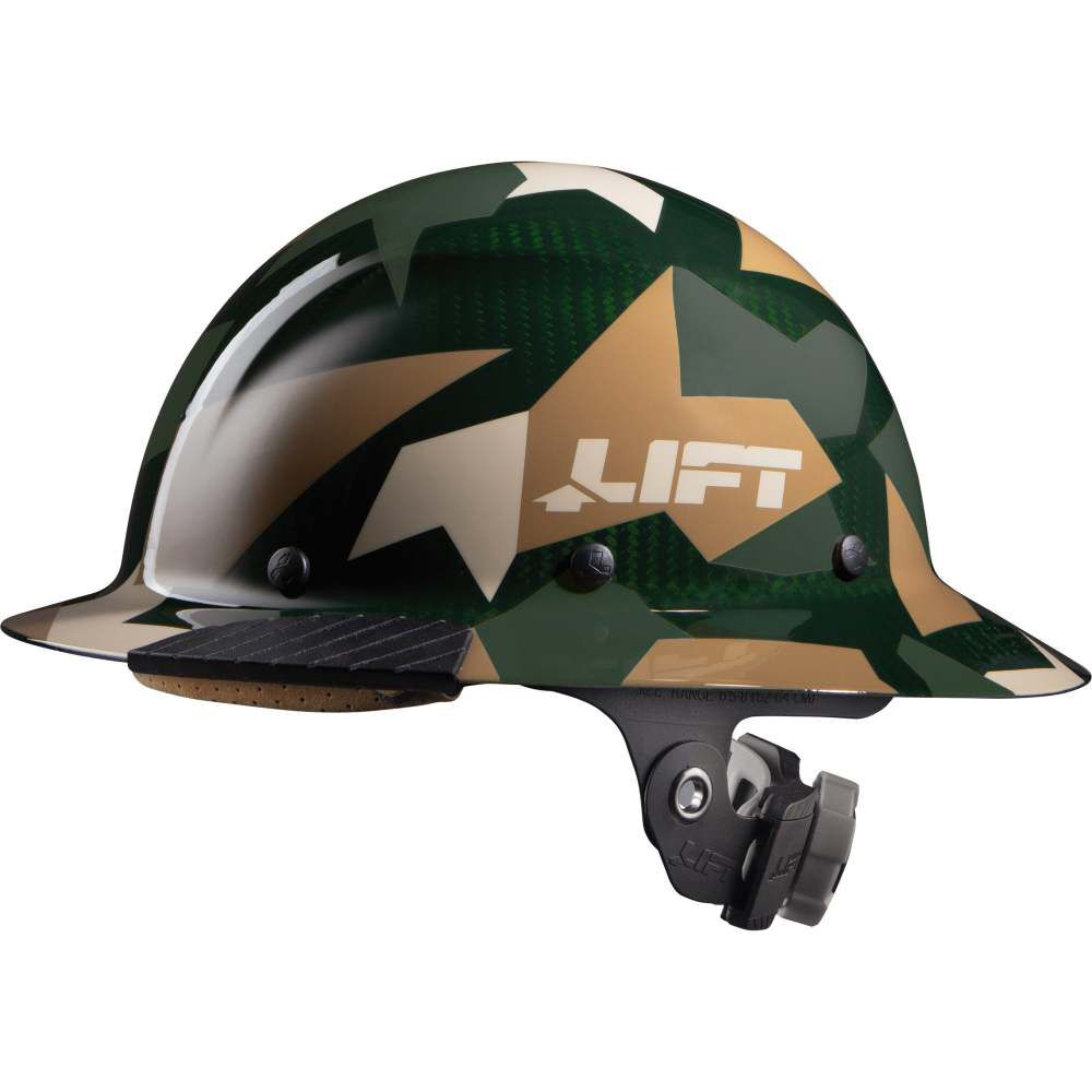 Hard Hat DAX Jungle Camo Carbon Fiber Full Brim HDC-20CJ