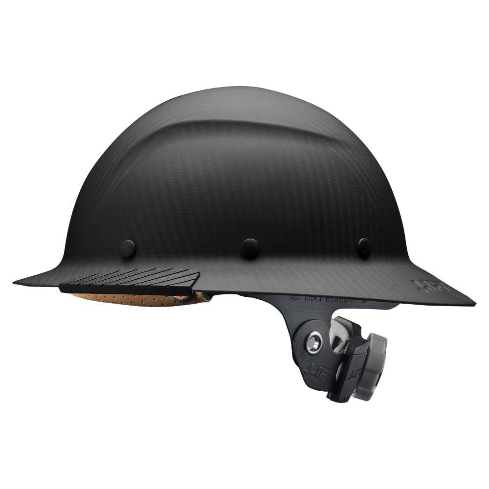 Hard Hat DAX Matte Black Carbon Fiber Full Brim HDFM-17KG