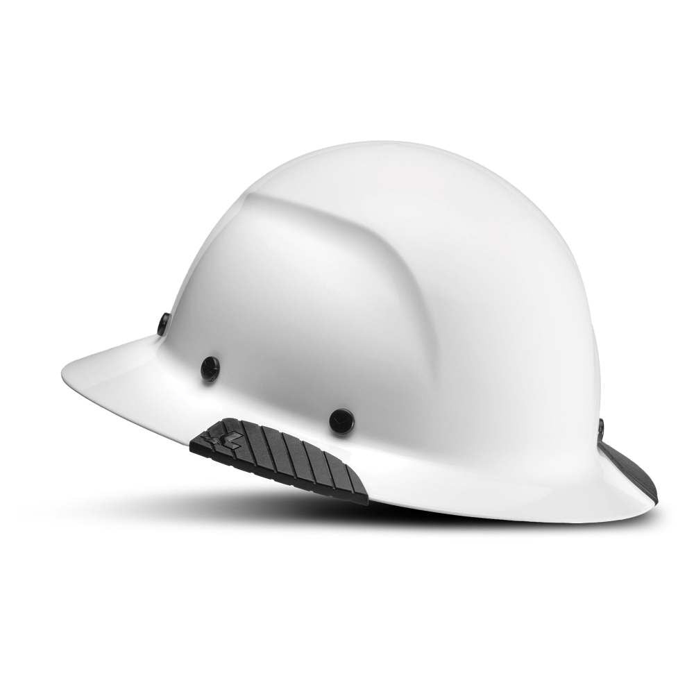 Hard Hat DAX White Carbon Fiber Full Brim HDC-18WG