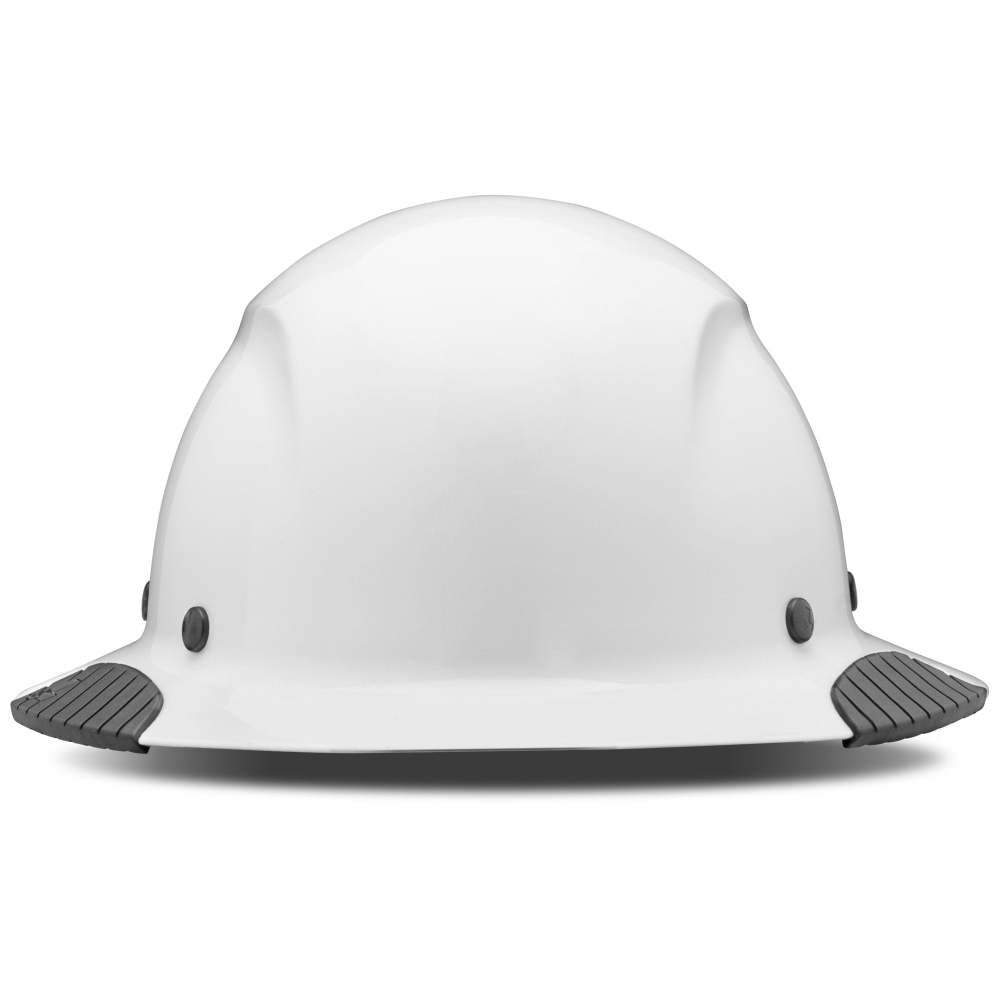 Hard Hat DAX White Carbon Fiber Full Brim HDC-18WG