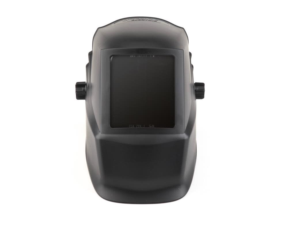 Black Shade 10 Passive Welding Helmet, Large Viewing Area, Lightweight, Cheater Lens Compatible K2800-1