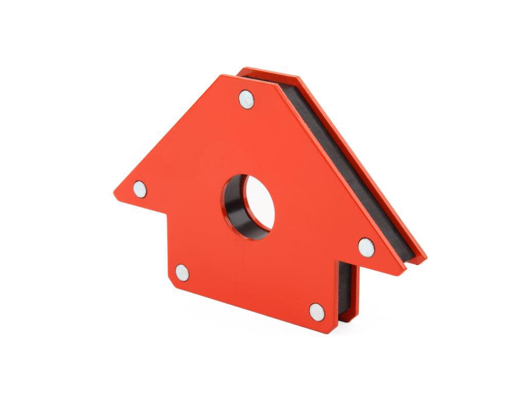 Red Welding Magnet - Lightweight, Holds Ferrous Metal Securely, 45, 90, 135 Angles KH921