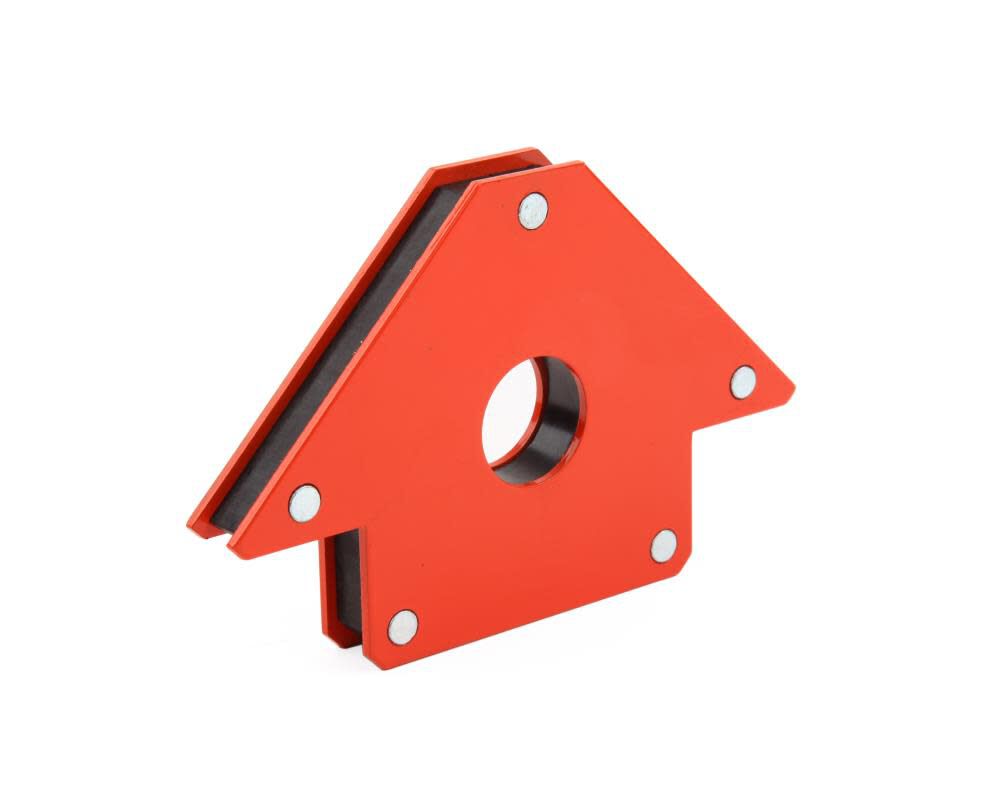 Red Welding Magnet - Lightweight, Holds Ferrous Metal Securely, 45, 90, 135 Angles KH921