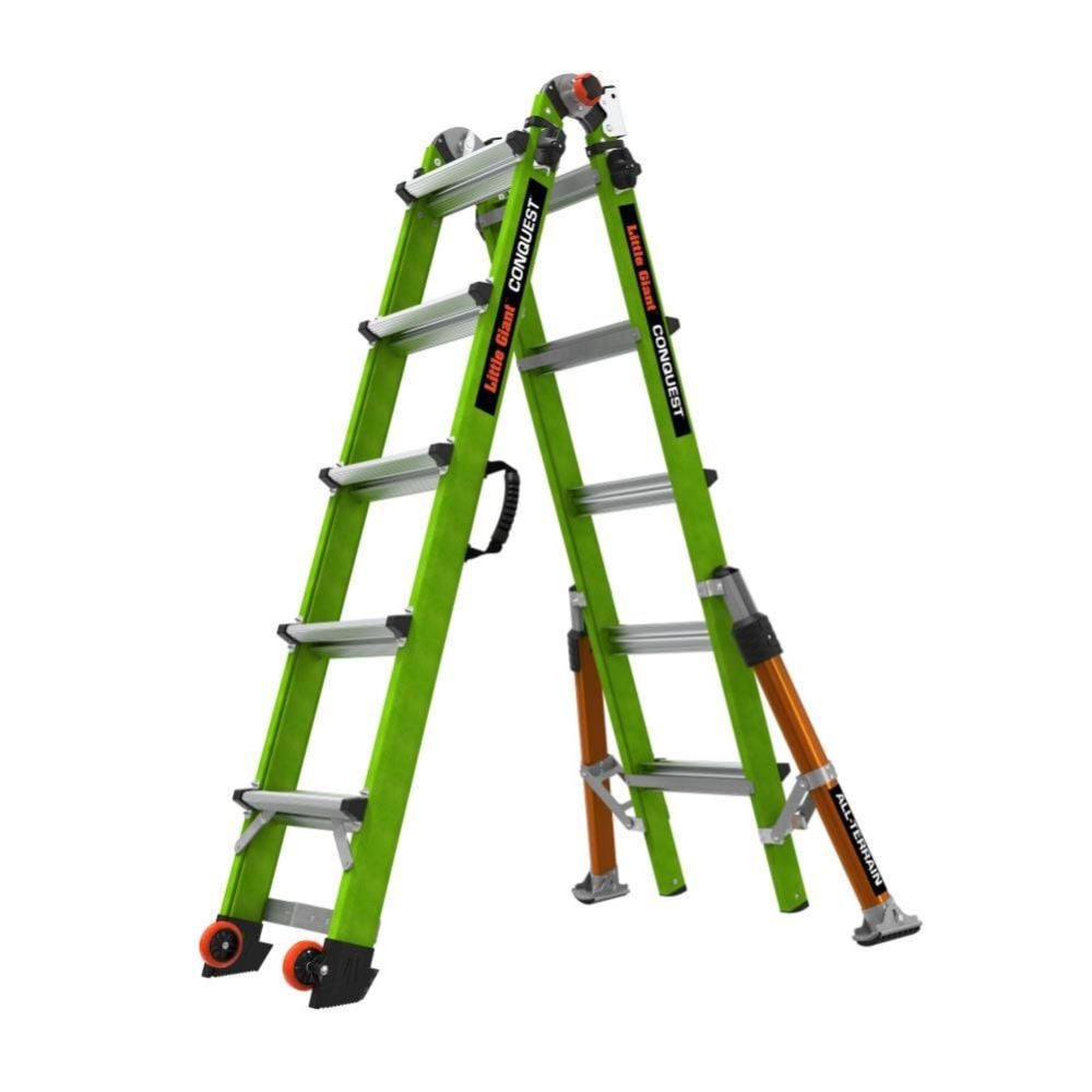 Conquest All-Terrain 22-ft Reach Type 1a- 300-lb Load Capacity Telescoping Multi-Position Ladder 17102-001