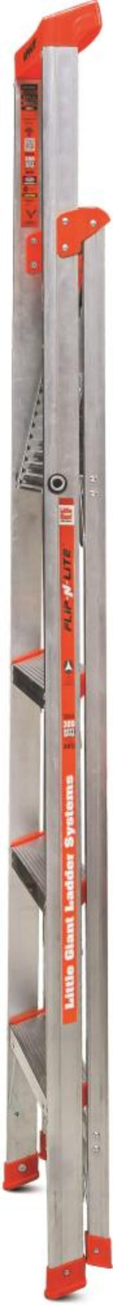 Flip-N-Lite Model 6 Aluminum 300 lb Type-1A Step Ladder 15270-001