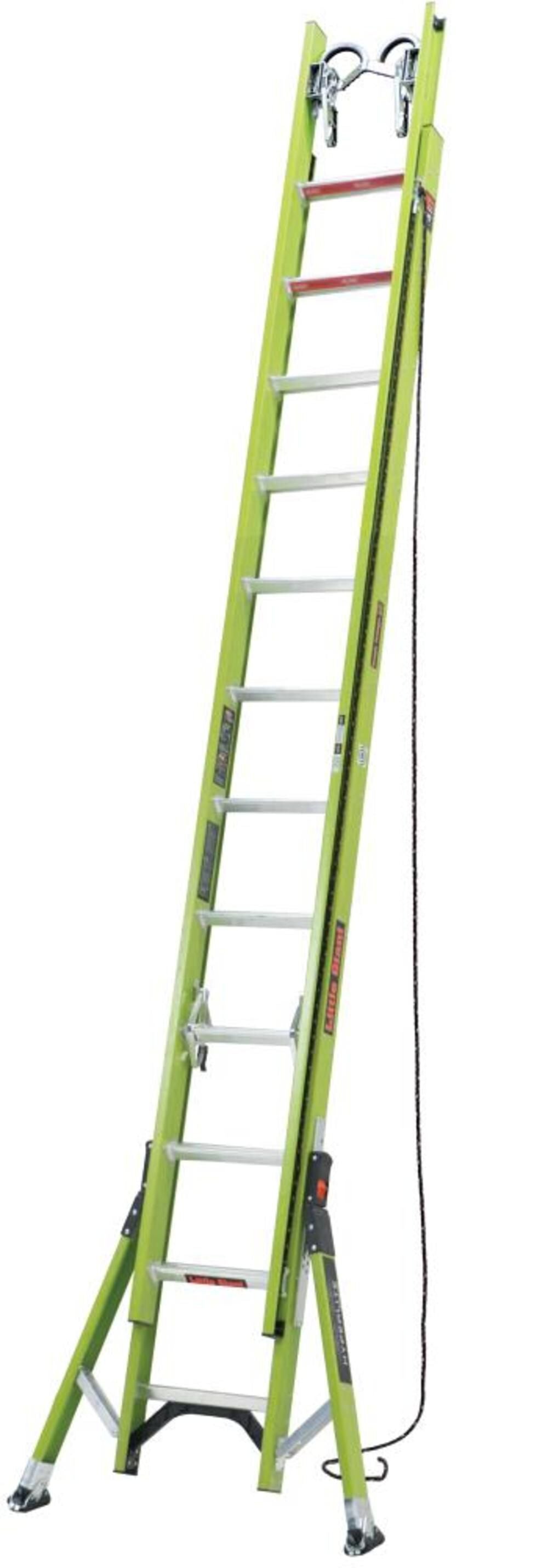 HyperLite SumoStance 24 Ft. - IAA Fiberglass Extension Ladder with CH V-Rung and Claw 17624