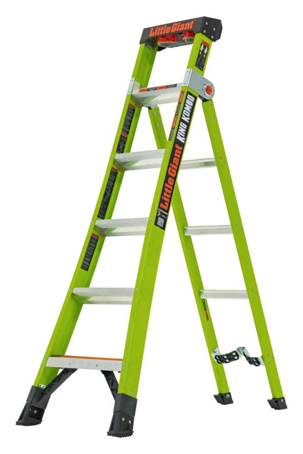 King Kombo Industrial Fiberglass 8' to 14' Combo Ladder 13814-071