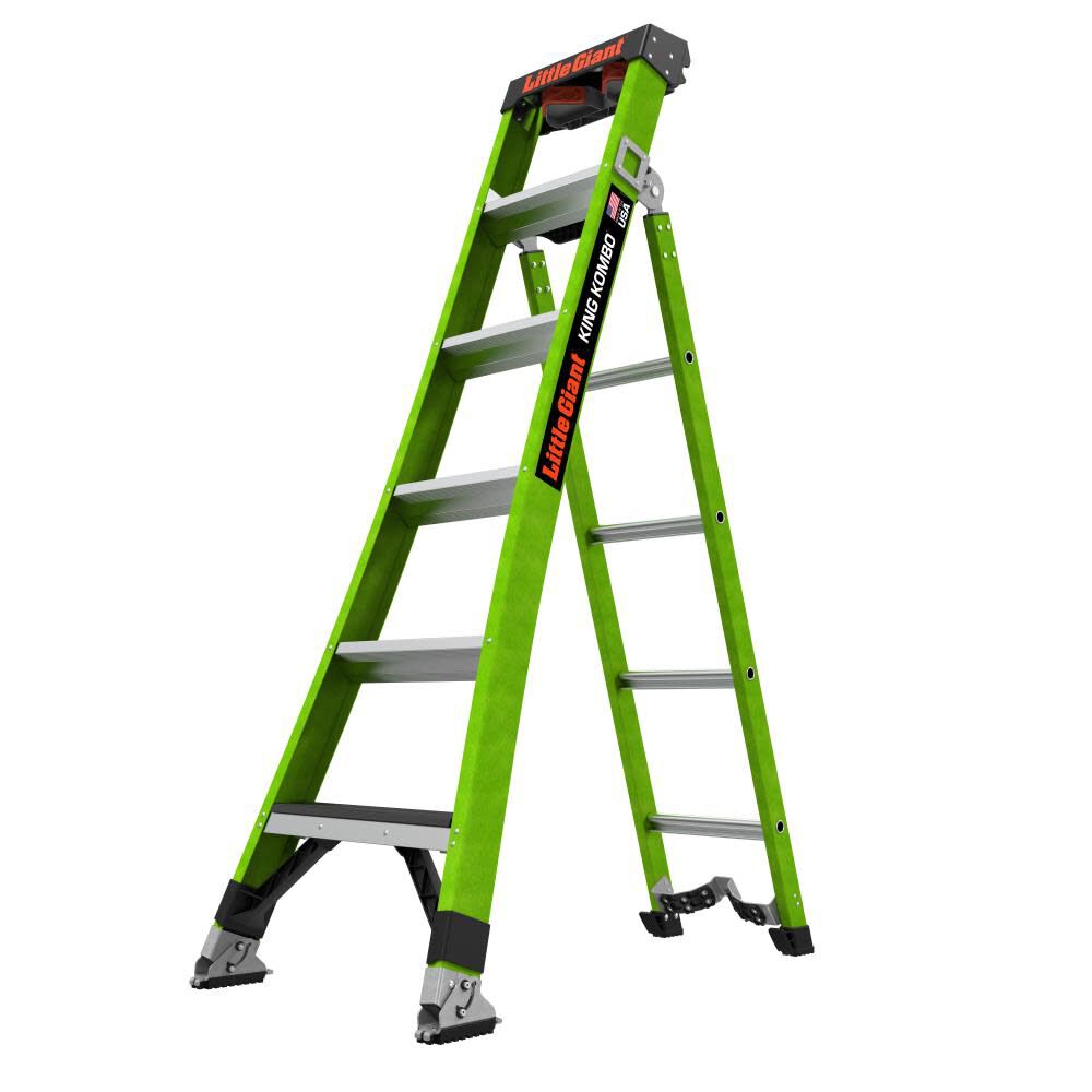 King Kombo 2 13.1-ft Reach Type 1aa- 375-lb Load Capacity Multi-Position Ladder 13906-074