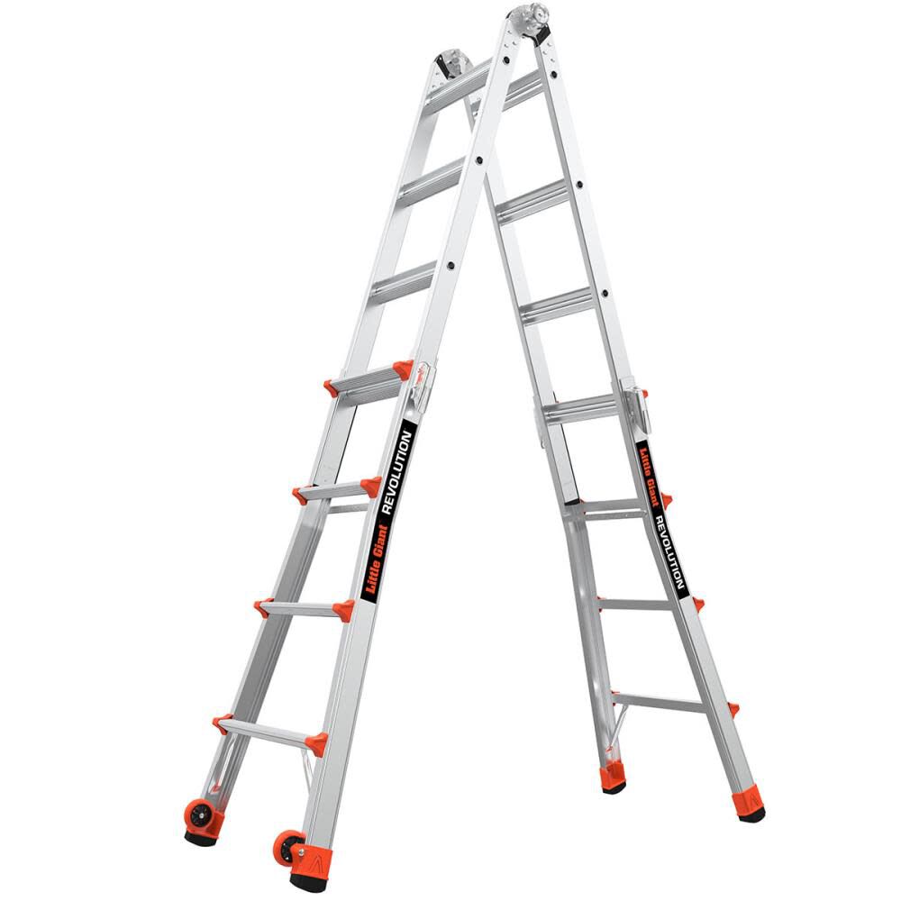 Revolution M17 Aluminum 300 lb Telescoping Type-1A Multi-Position Ladder 12017