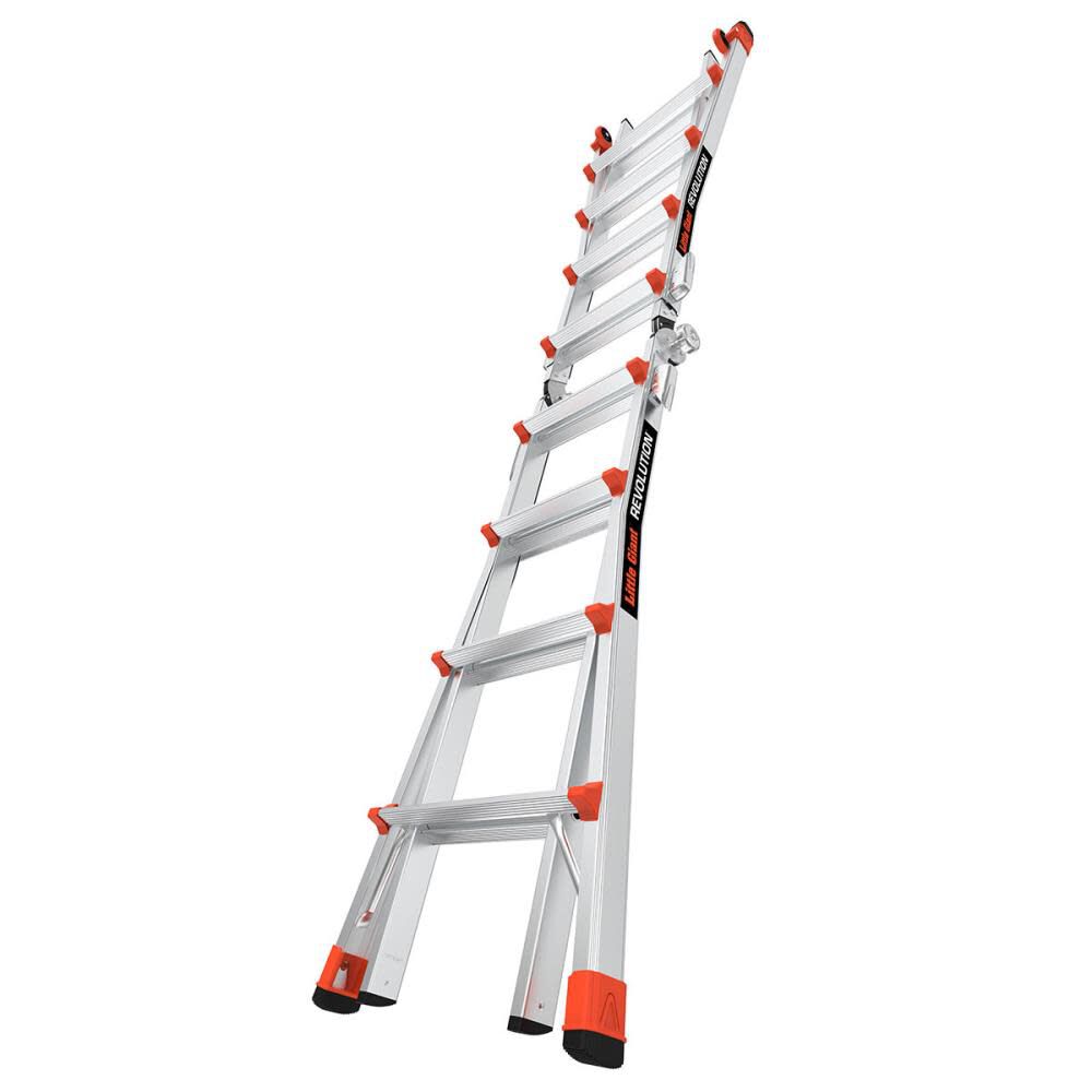 Revolution M17 Aluminum 300 lb Telescoping Type-1A Multi-Position Ladder 12017