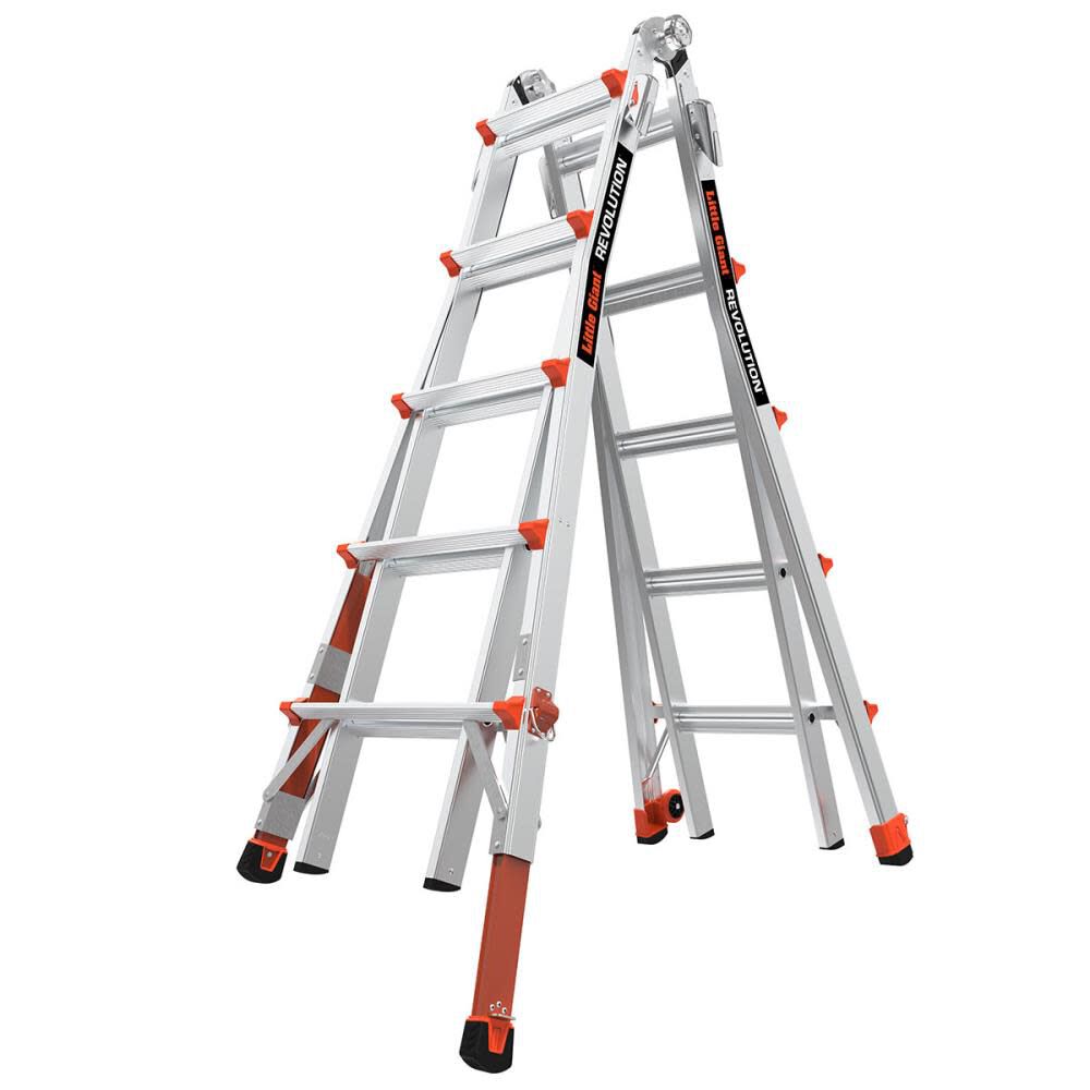 Revolution M22 Aluminum Type-1A 300lb Telescoping Multi-Position Ladder with Ratchet Leg Leveler 12022-801