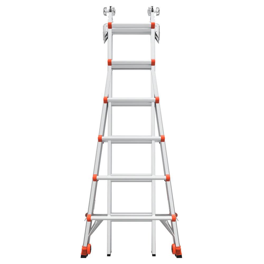 Revolution M26 Aluminum Type-1A Telescoping Multi-Position Ladder with Ratchet Leg Leveler 12026-801