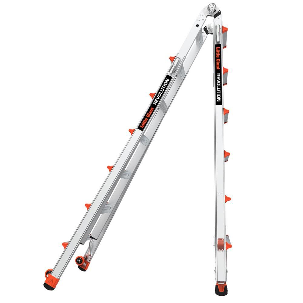 Revolution M26 Aluminum Type-1A Telescoping Multi-Position Ladder with Ratchet Leg Leveler 12026-801