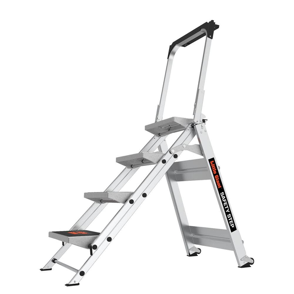 Safety Step M4 Aluminum Type 1A Step Stool with Handrail 10410BA