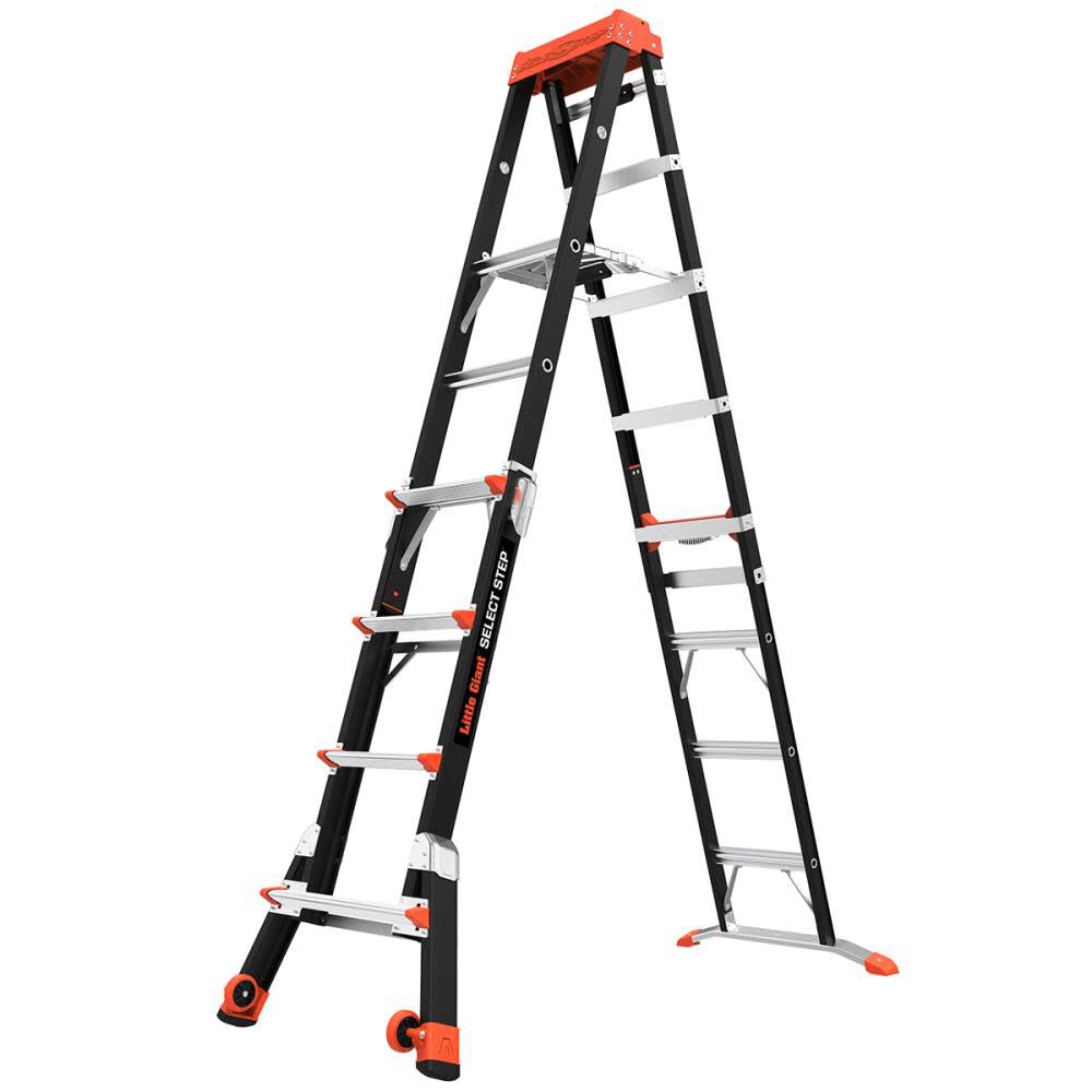 Select Step M5 Type 1AA Fiberglass Adjustable Step Ladder 15130-001