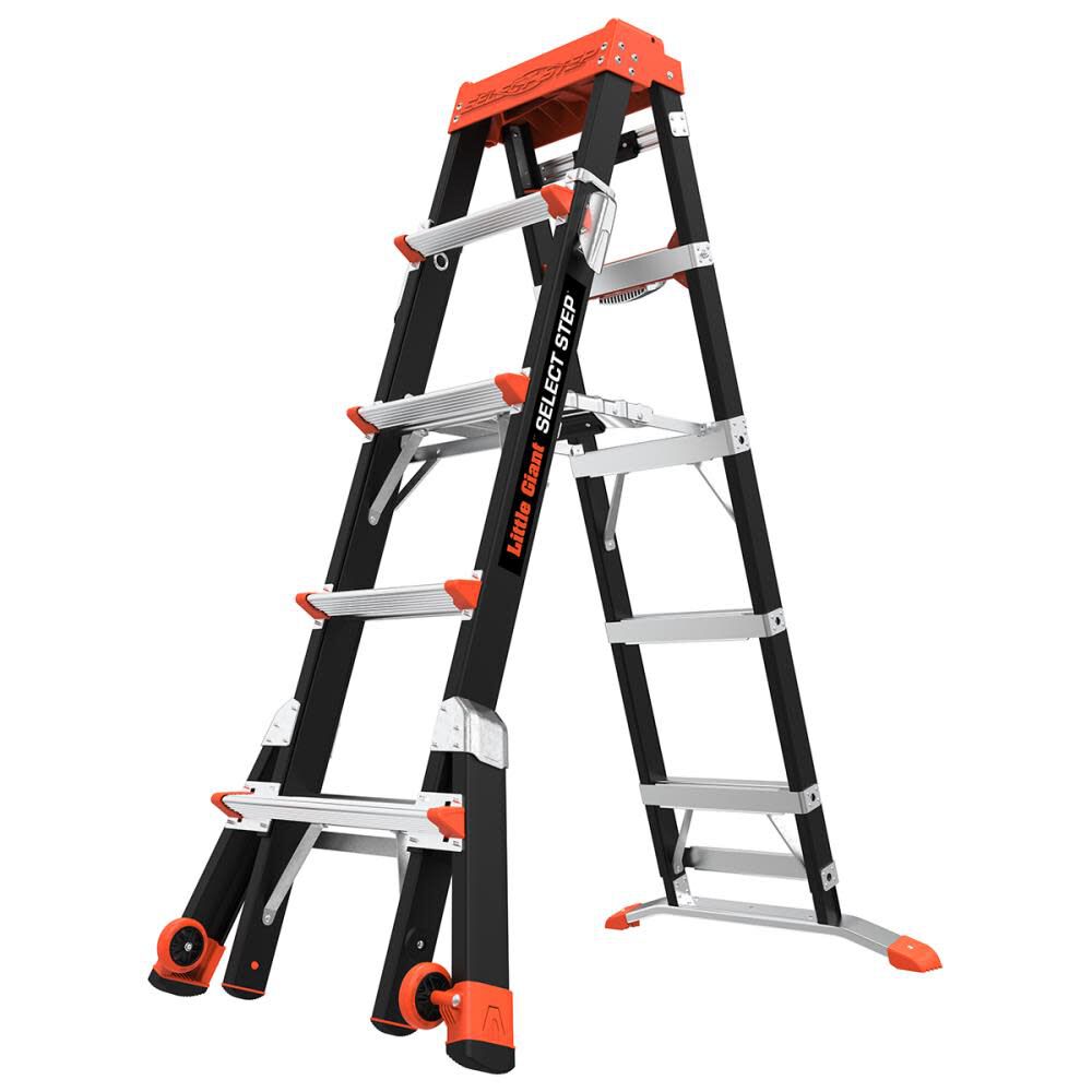 Select Step M5 Type 1AA Fiberglass Adjustable Step Ladder 15130-001