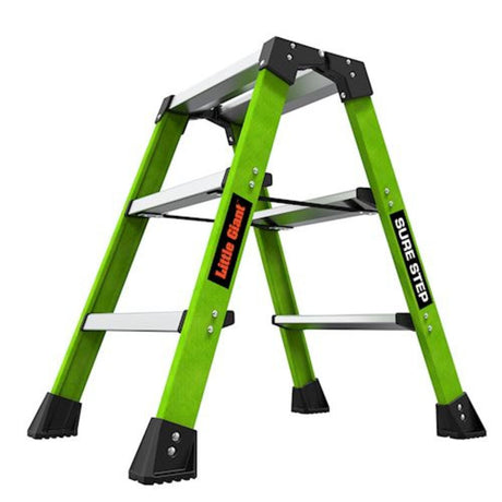 Giant Safety Sure Step 3-Step Model - ANSI Type 1AA - 375 lb Rated Double-Sided Fiberglass Step Stool 11953