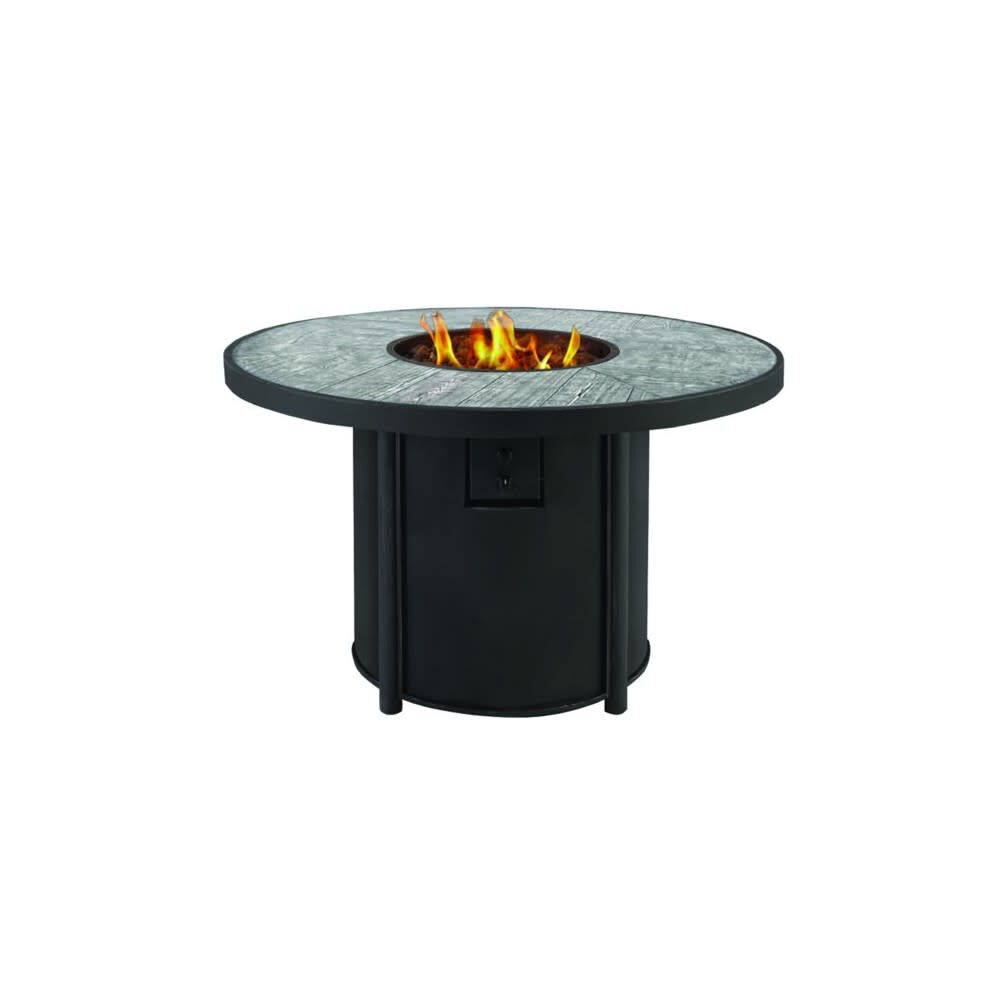 Fire Pit 42in Black Steel Round Propane SRGF21626L