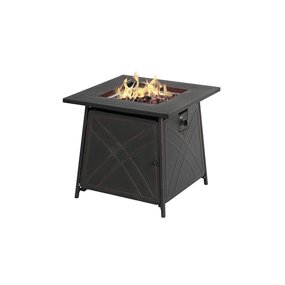 Propane Fire Kit 28in Brown Steel Square SRGF11634