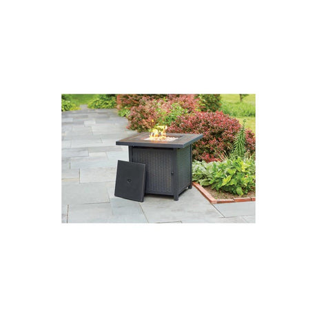 Accents Propane Fire Kit 30in Black Steel Square SRGF11626B