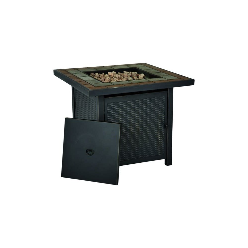 Propane Fire Kit 30in Black Steel Square SRGF11626B