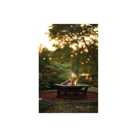 Accents Wood Fire Pit 30in Steel American Flag Square SRFP21627