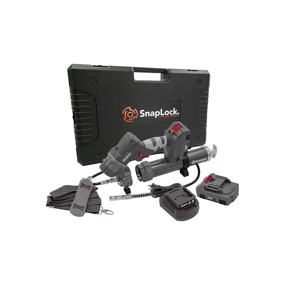 SnapLock Battery Operated 20V Lithium Ion QuickRelease Grease Gun 30808