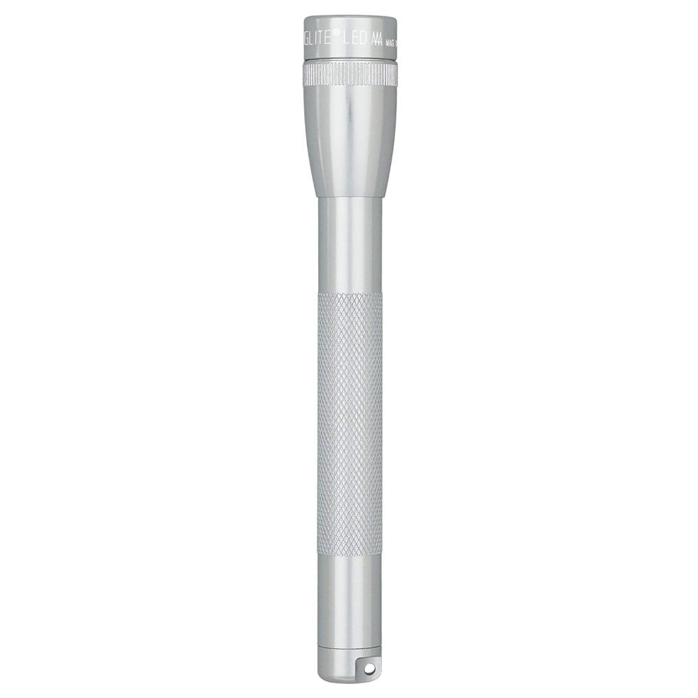 Mini Pro LED AA Battery Powered Flashlight, Silver SP32106