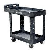 41in x 17in Service Cart 2 Shelf with V Cut HD Casters CART4117EH-C