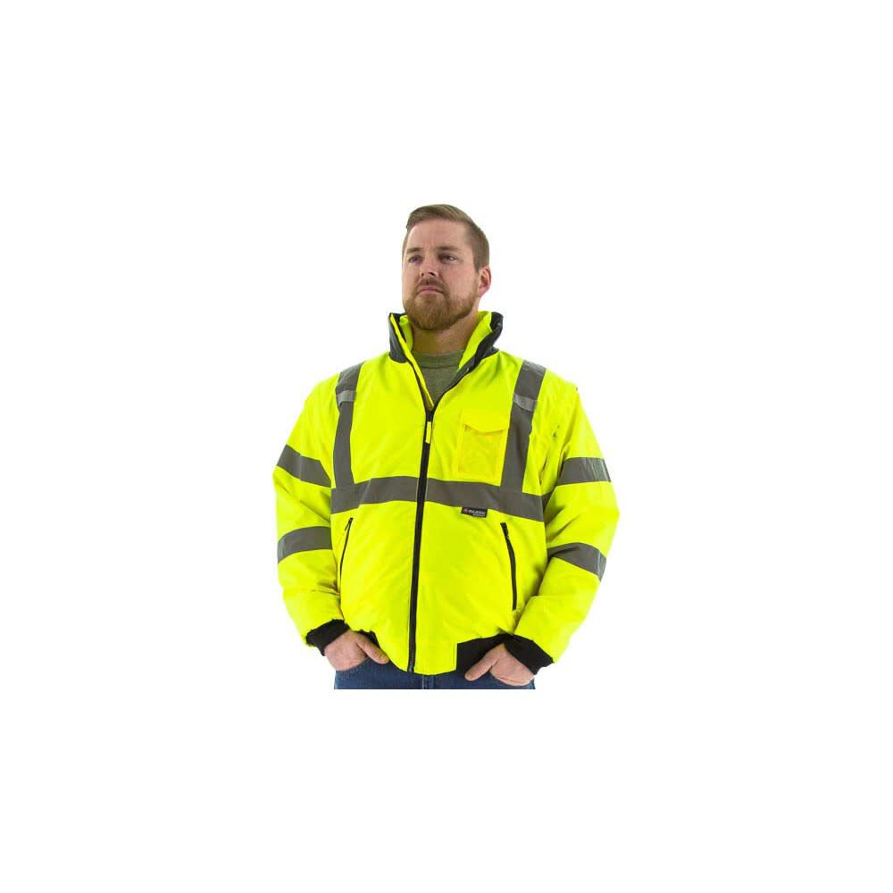 8 in 1 Waterproof Jacket Hi-Vis Yellow XL 75-1381/X1