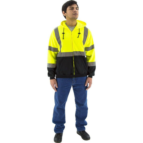 Hooded Sweatshirt Hi-Vis Yellow 4X 75-5325/X4