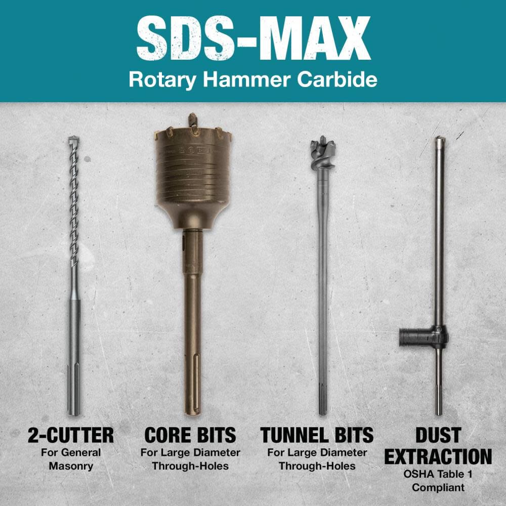 1 1/4in x 21in SDS MAX Bit 6 Cutter B-61525