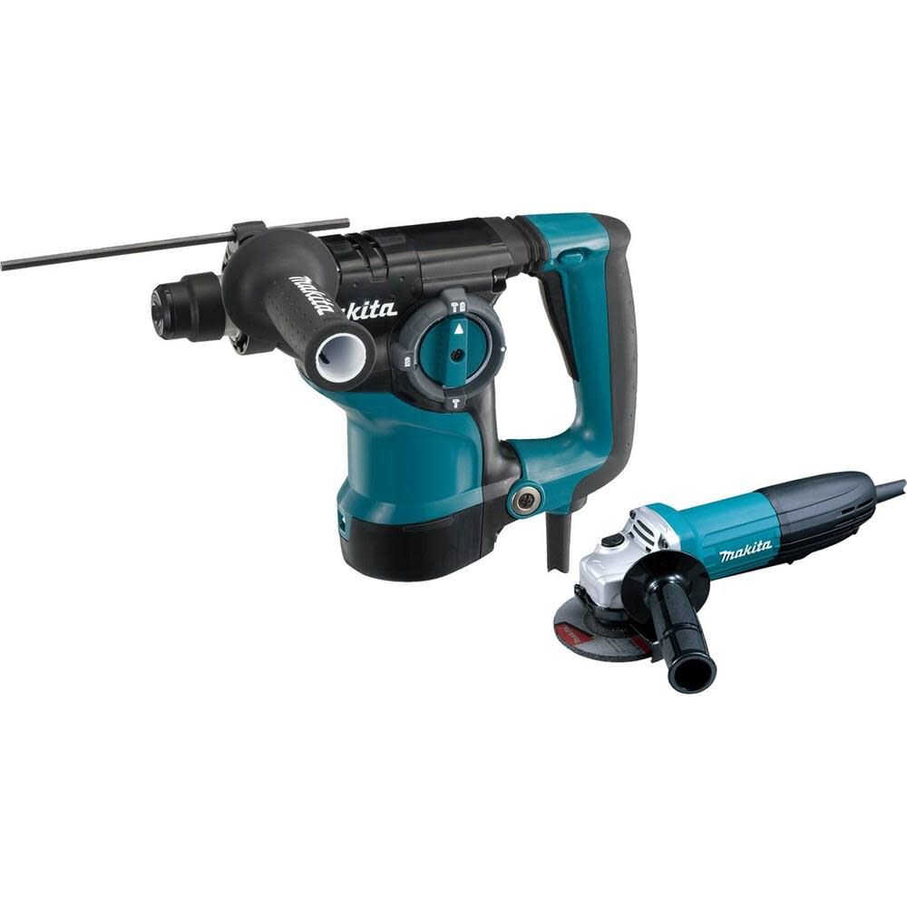 1-1/8 in. Rotary Hammer with 4-1/2 in. Angle Grinder HR2811FX