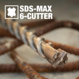 1 1/8in x 21in SDS MAX Bit 6 Cutter B-61494
