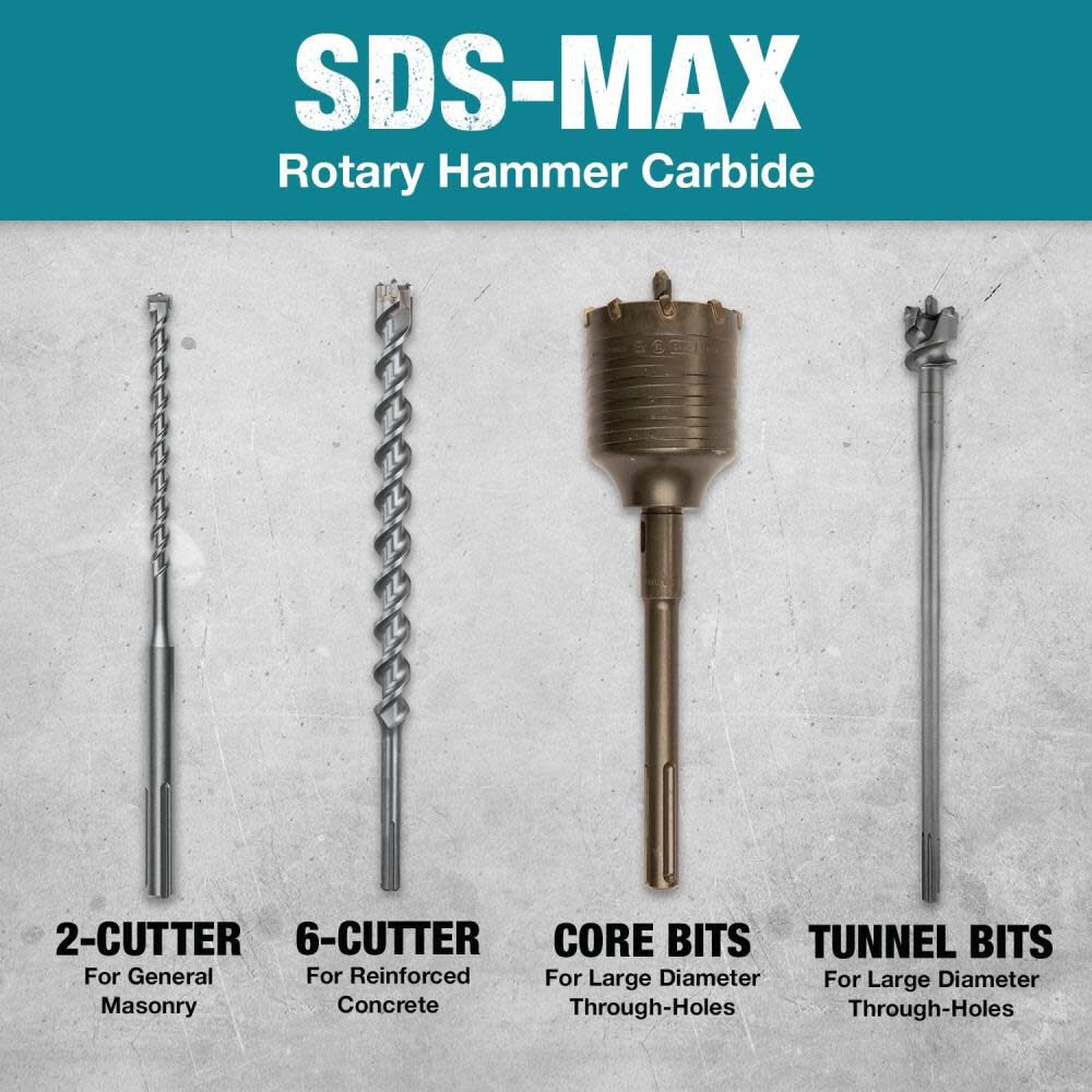 1-1/8in x 24in SDS-MAX Dust Extraction Drill Bit B-63909