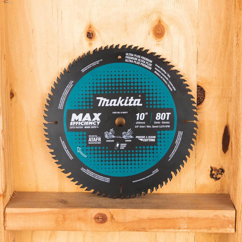 10in 80T Carbide-Tipped Max Efficiency Miter Saw Blade B-66977