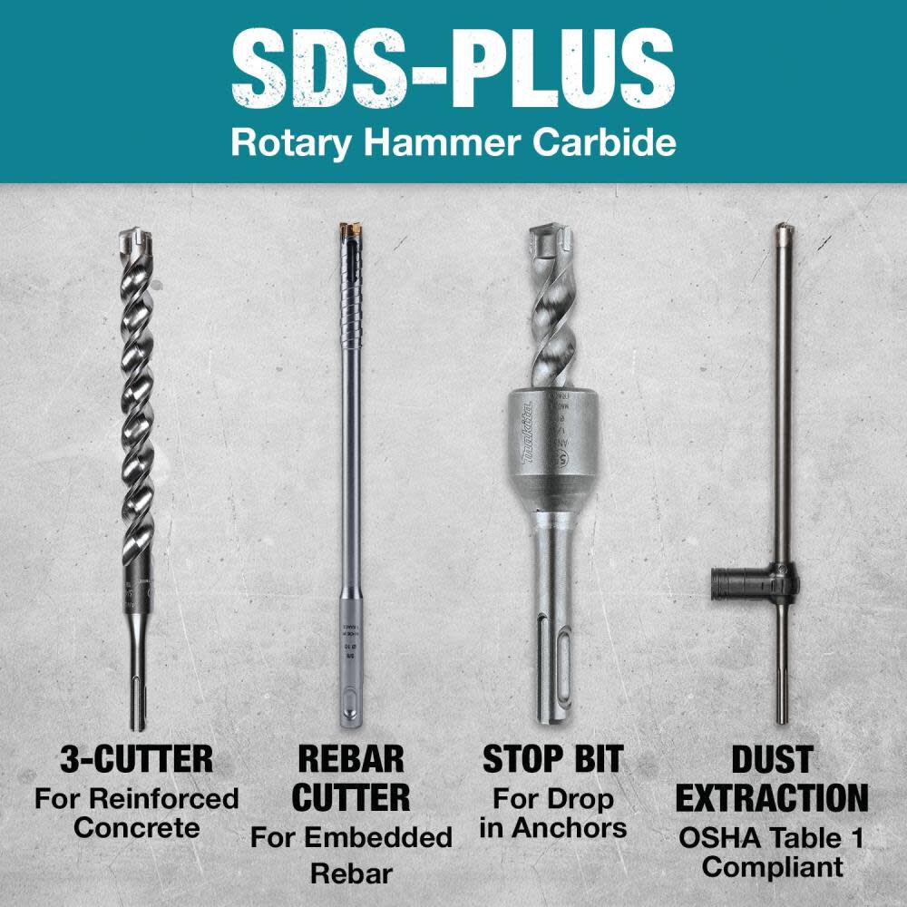 1/2in x 12in SDS-Plus Bit, 2-Cutter, 10pk B-60947