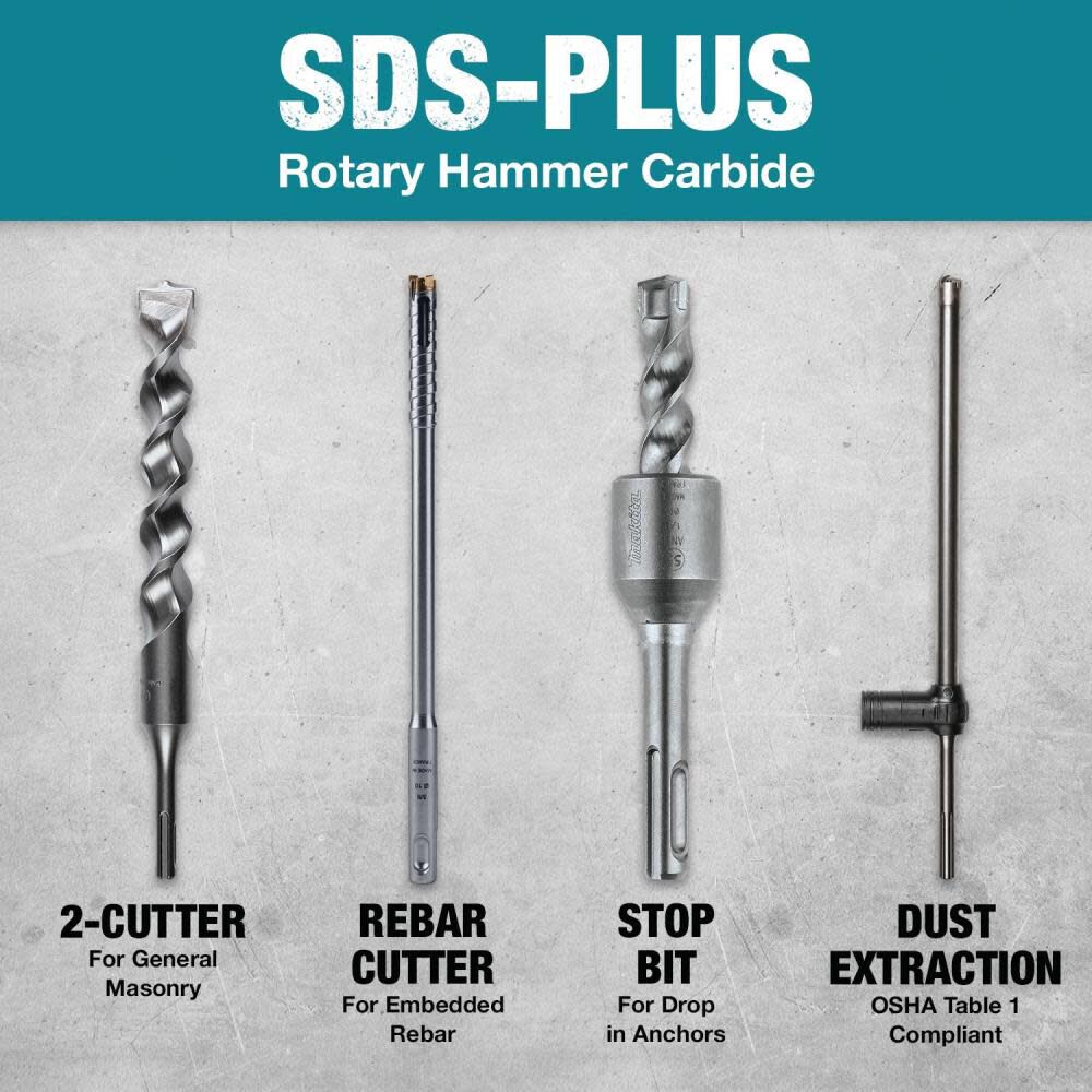 1/2in x 12in SDS-Plus Bit, 3-Cutter, 10pk B-61282