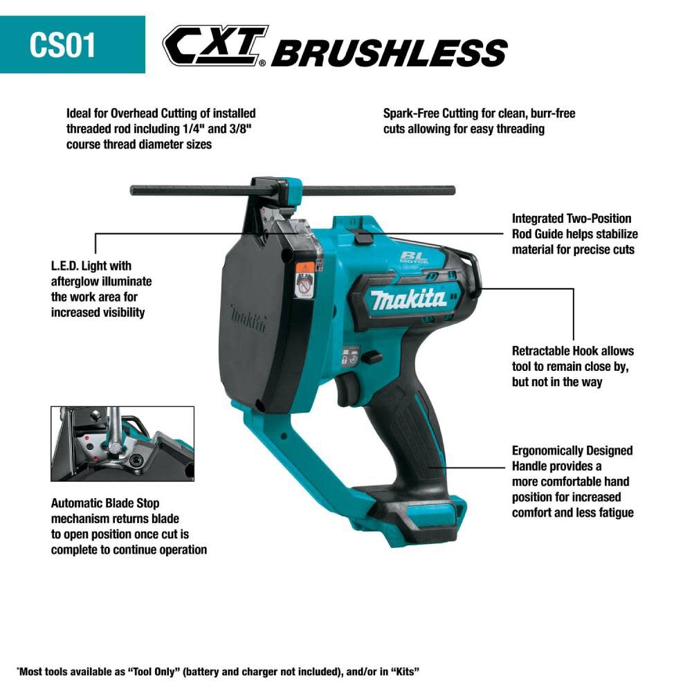 12V max CXT Lithium-Ion Brushless Cordless Threaded Rod Cutter (Bare Tool) CS01Z