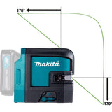 12V Max CXT Self-Leveling Cross-Line/4-Point Green Beam Laser (Bare Tool) SK106GDZ