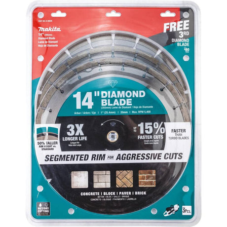 14in Diamond Blade Segmented General Purpose Contractor 3/pk B-69646