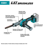 18V LXT 3/8in x 21in Detail Belt Sander Bare Tool XSB01Z