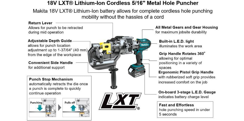 18V LXT 5/16in Hole Puncher Lithium Ion Cordless (Bare Tool) XPP01ZK