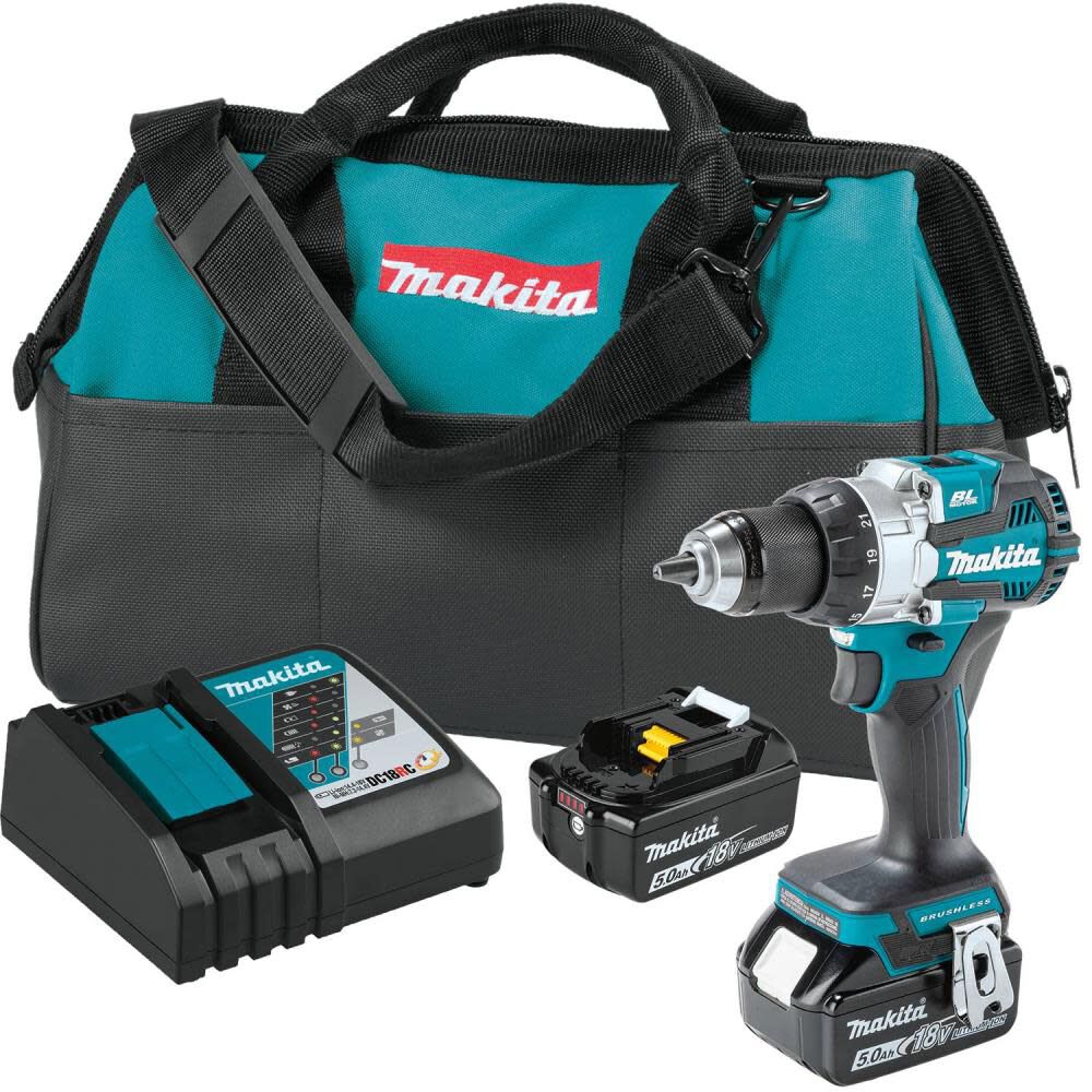 18V LXT Brushless Cordless 1/2 in Driver-Drill 5Ah Kit XFD16T